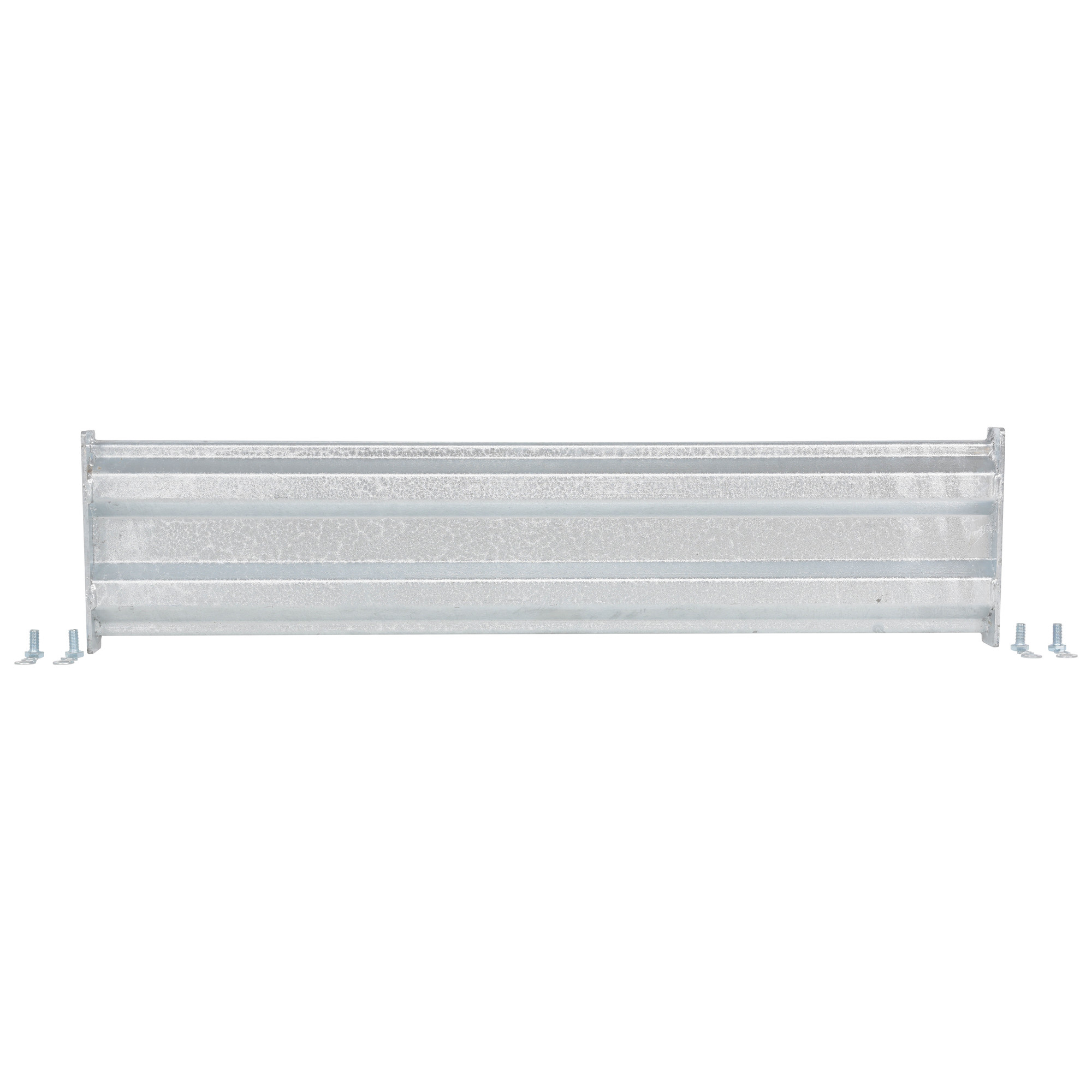 Vestil Galvanized Steel 2 Ribbed Bolt On Style Guard Rail 42 In. Length Gray